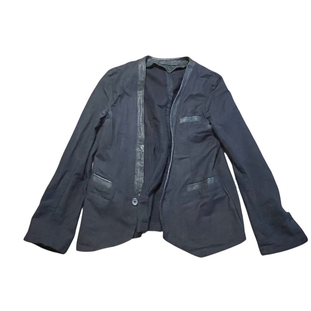 En Noir Jacket Womens Medium Black Python Leather… - image 2